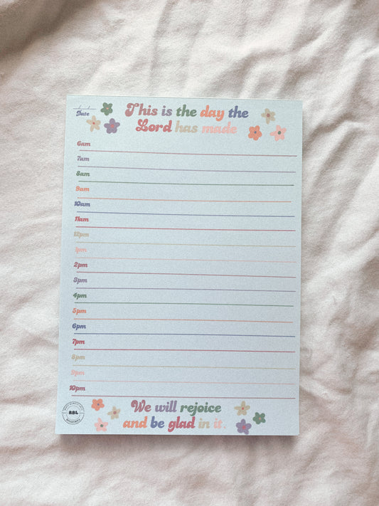 Hourly Planner Pad - RBL Ministries
