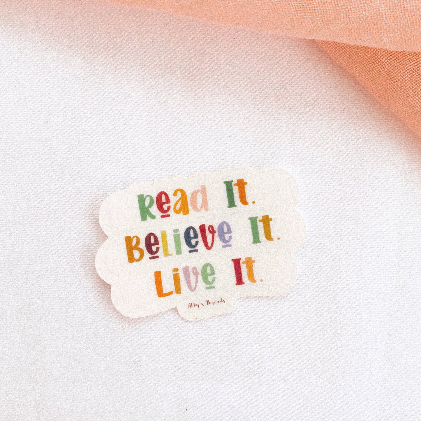 Read it colorful transparent sticker - Abby’s Threads