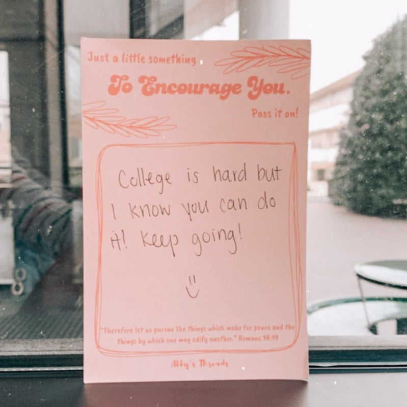Encouragement Notepad - Abby’s Threads