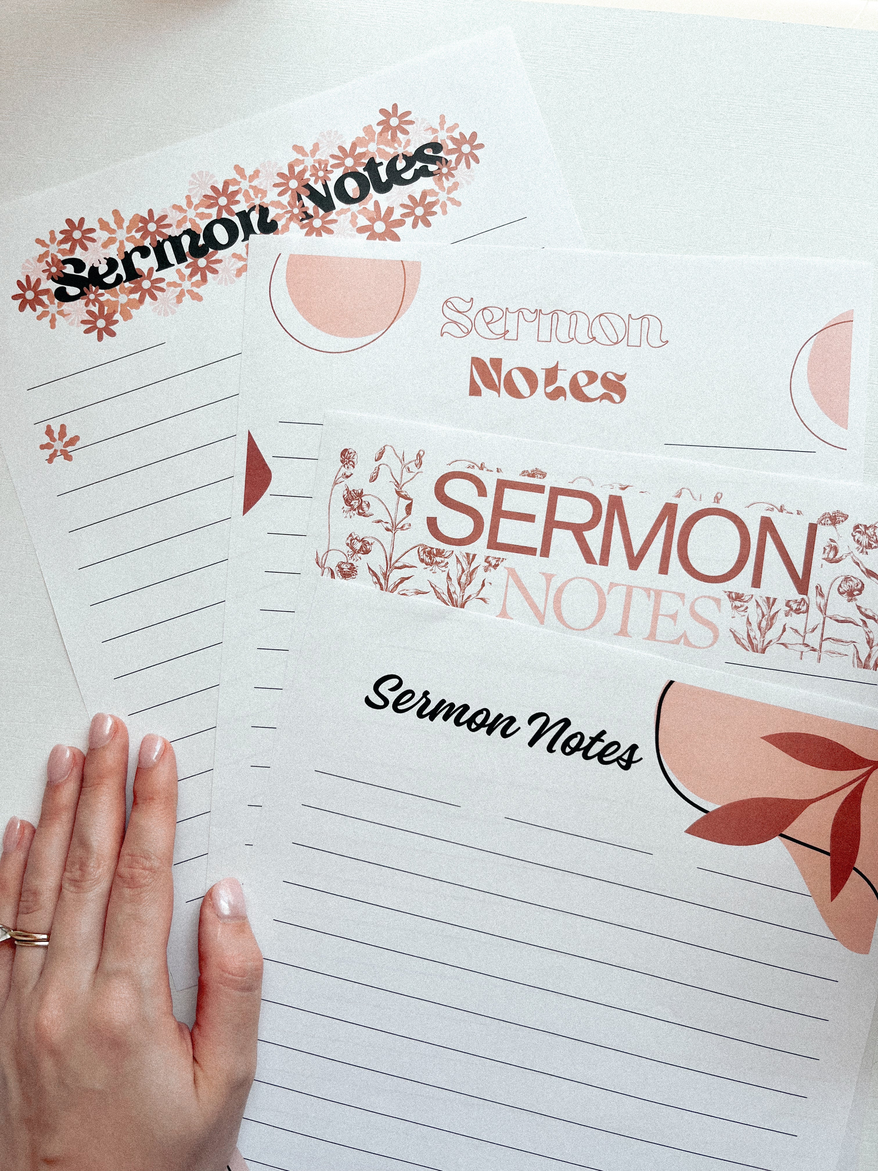 Red Sermon Note Printable Sermon Notes Digital Download – RBL Ministries