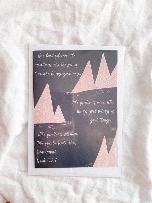 Isaiah 52:7 Greeting Card - Abby’s Threads
