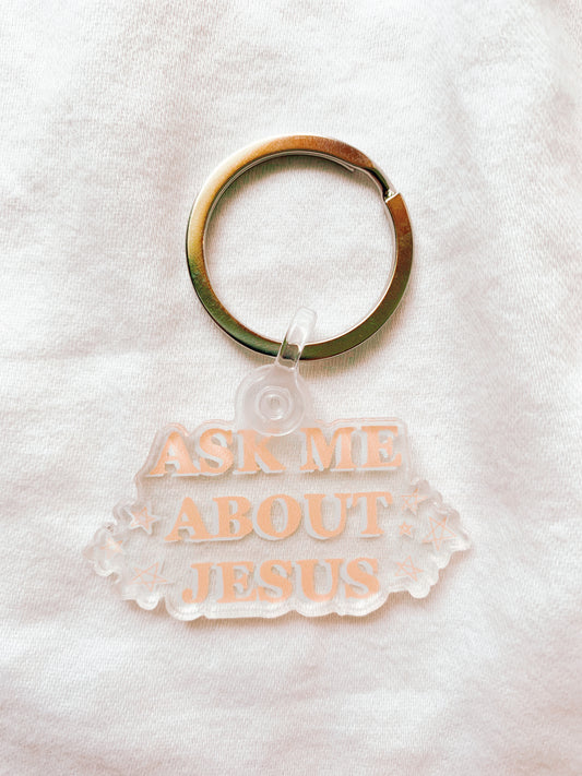 Ask me about Jesus Keychain - Abby’s Threads
