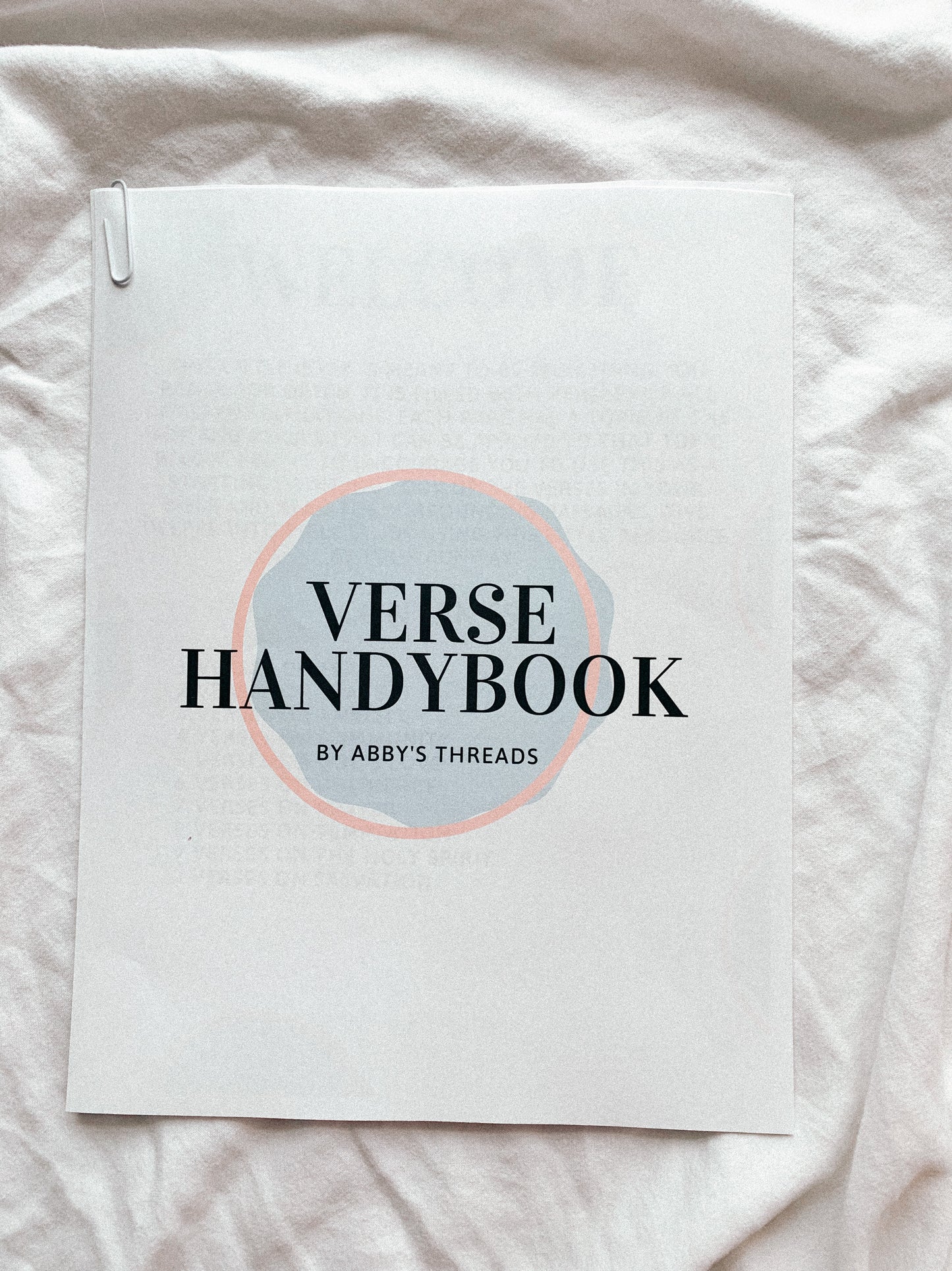 Printable Verse Handybook - Abby’s Threads
