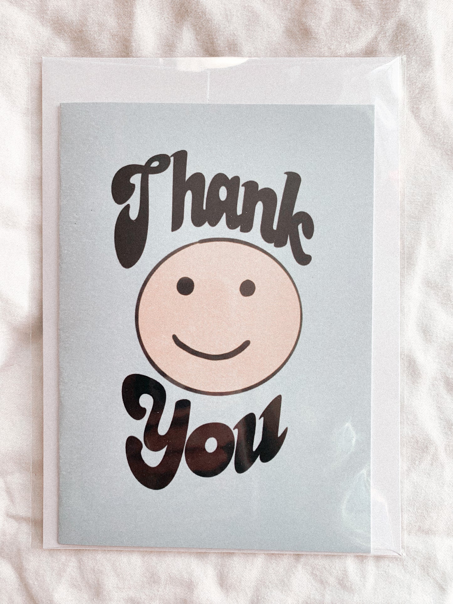 Thank you Smiley Greeting Card - Abby’s Threads