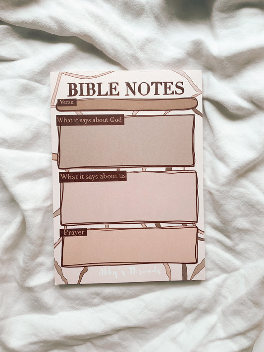 Guided Bible Notepad - Abby’s Threads